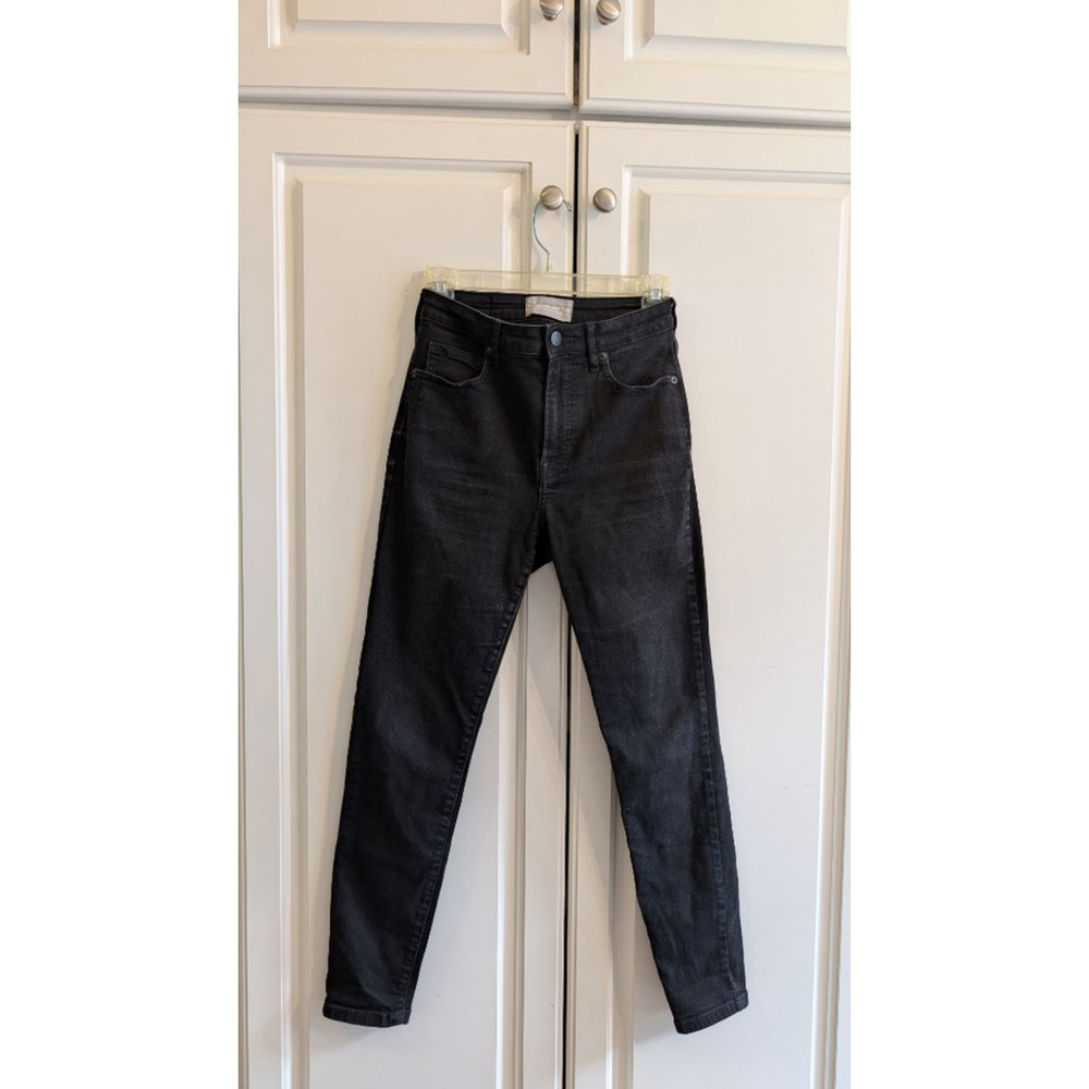 Women's Everlane Black Curvy High-Rise Skinny Jeans Size 27